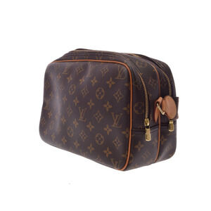 Louis Vuitton Monogram Crossbody Brown Reporter Shoulder Bag Leather